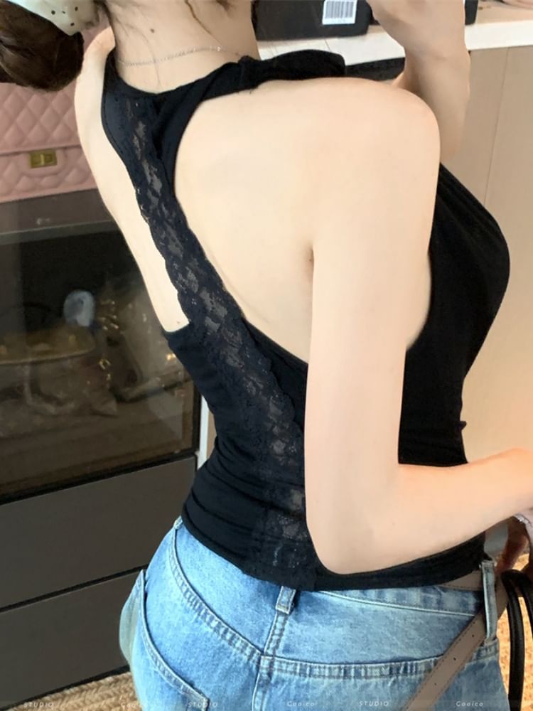 Plain Cowl Neck Tank Top