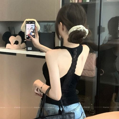 Plain Cowl Neck Tank Top