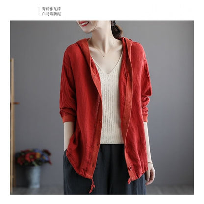 Hooded Denim Shirt Jacket