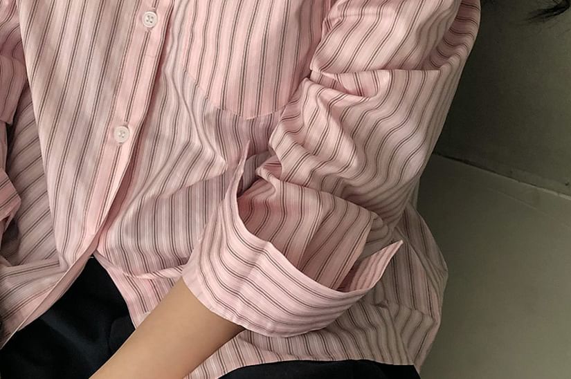 Plaid Pocket-Detail Long-Sleeved Shirt