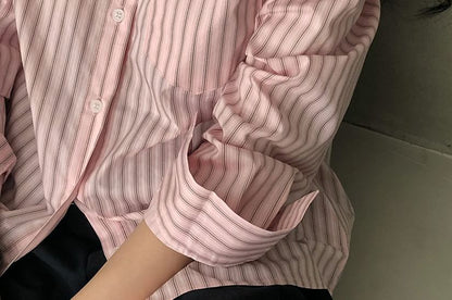 Plaid Pocket-Detail Long-Sleeved Shirt