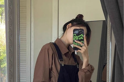 Plain Oversized Long-Sleeved Shirt