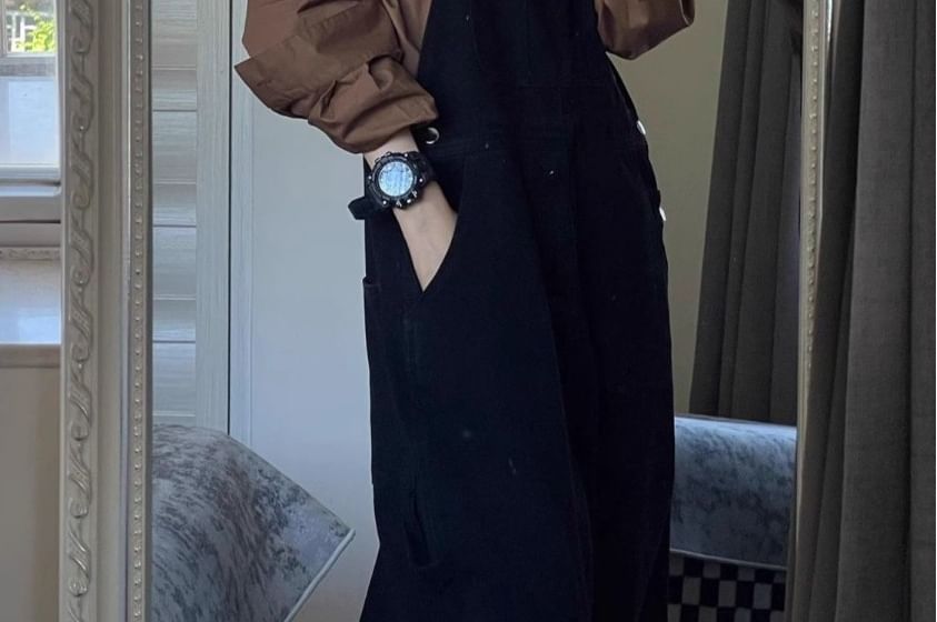 Plain Oversized Long-Sleeved Shirt
