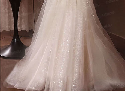 Off Shoulder Embellished A-Line Evening Gown Flower