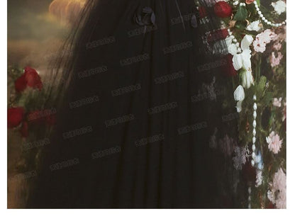 Strapless Gown Plain Evening A-Line Flower Detail