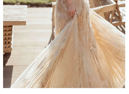 Spaghetti Strap Rhinestone A-Line Evening Gown