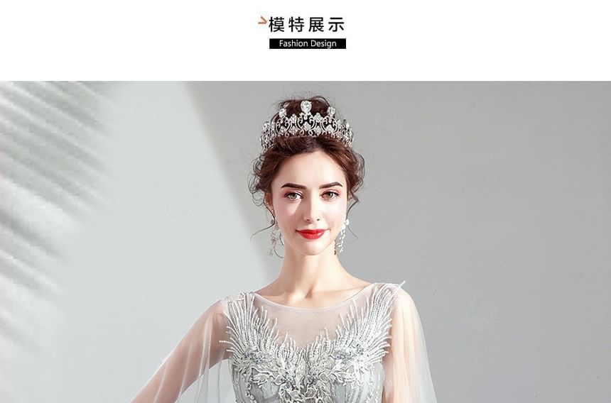 A-Line Gown Floral Embroidered Mesh Evening Sleeveless