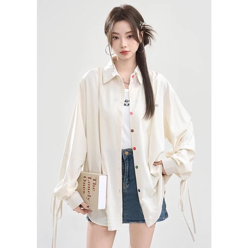 Long-Sleeved Striped Shirt with Pockets