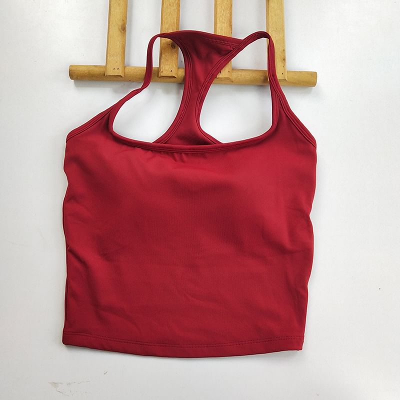 Square-Neck Contrast-Trimmed Cami Blouse with Spaghetti Straps