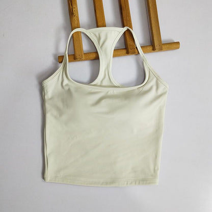 Square-Neck Contrast-Trimmed Cami Blouse with Spaghetti Straps