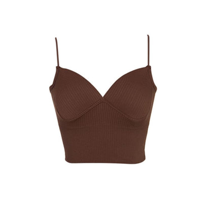 Asymmetrical Grommet Tiered Mini A-Line Skirt & Ribbed Crop Cami Set