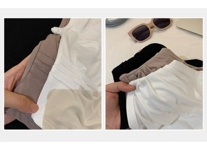 Sleeveless Plain Neck Top Mock