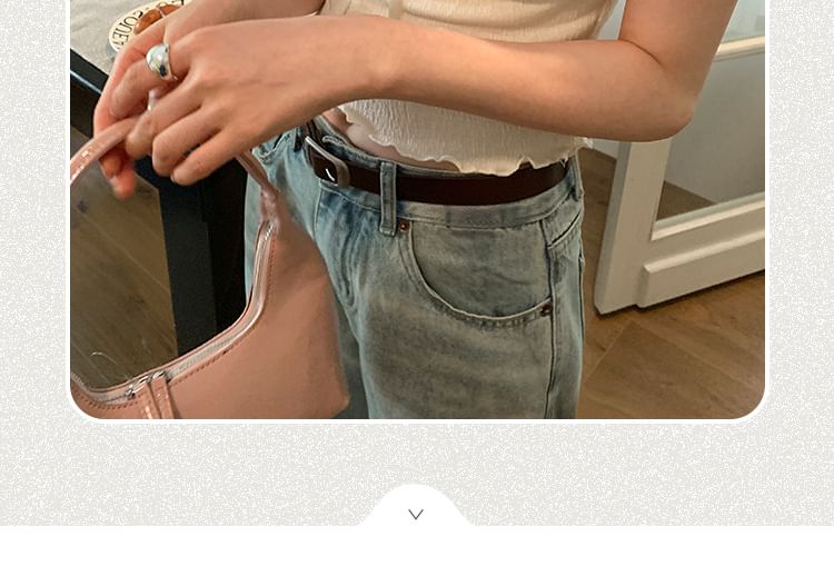 Short-Sleeve V-Neck Top Lace Crop