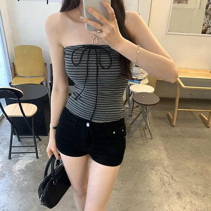 Tube Striped Top Crop
