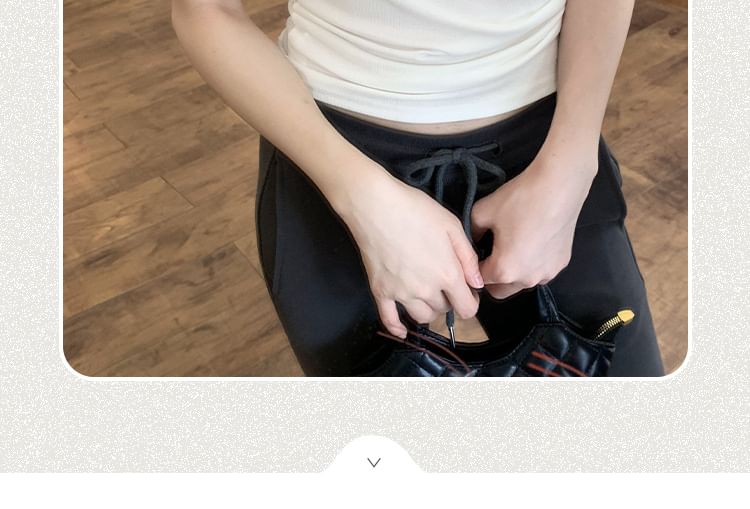 Plain Short-Sleeve Top Off Shoulder Twisted