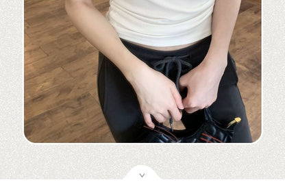 Plain Short-Sleeve Top Off Shoulder Twisted