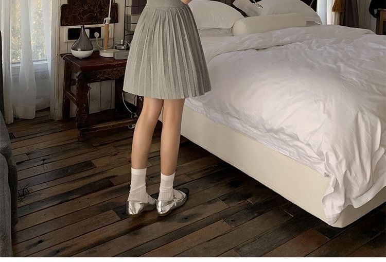 Spaghetti Strap Plain Mini A-Line Knit Dress