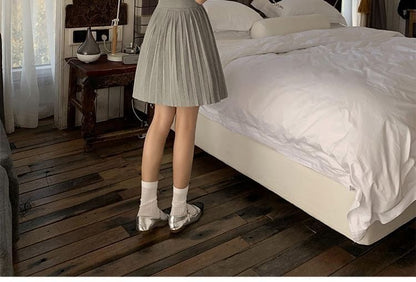Spaghetti Strap Plain Mini A-Line Knit Dress