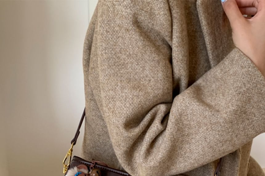 Piped Leather Faux Bag Crossbody