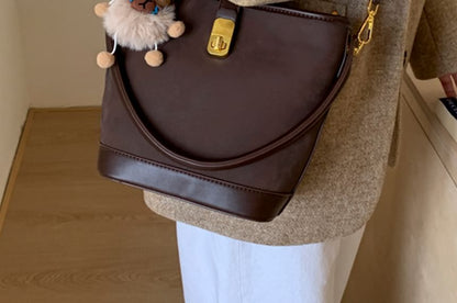 Piped Leather Faux Bag Crossbody