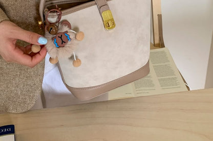 Piped Leather Faux Bag Crossbody