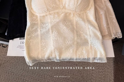 Spaghetti Strap Lace Bustier
