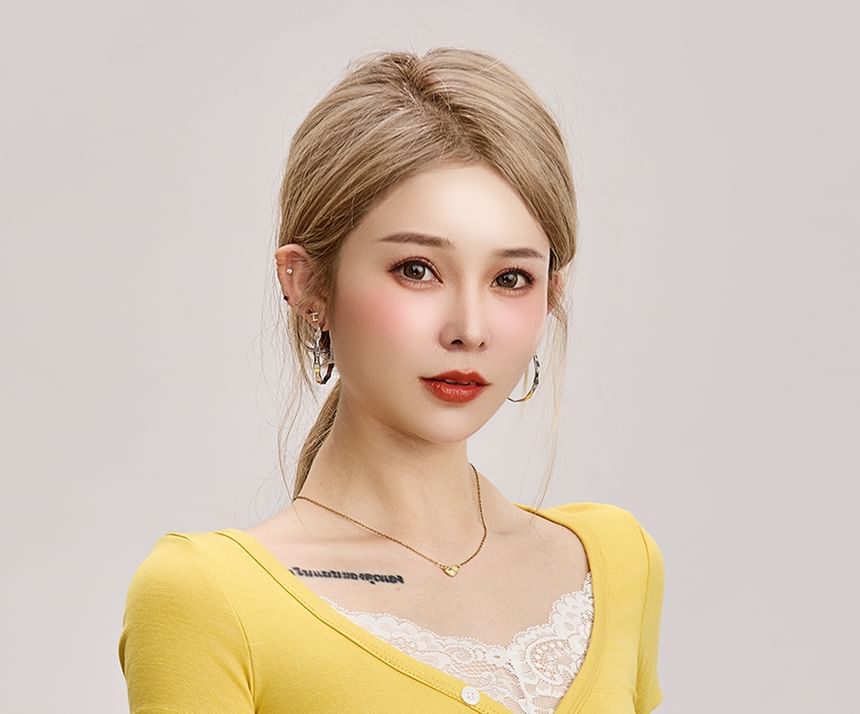 Short-Sleeve Lace Trim Tee