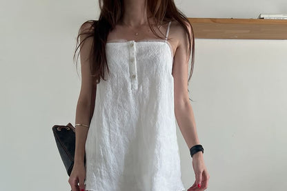 Button Cami & Lace Pencil Skirt