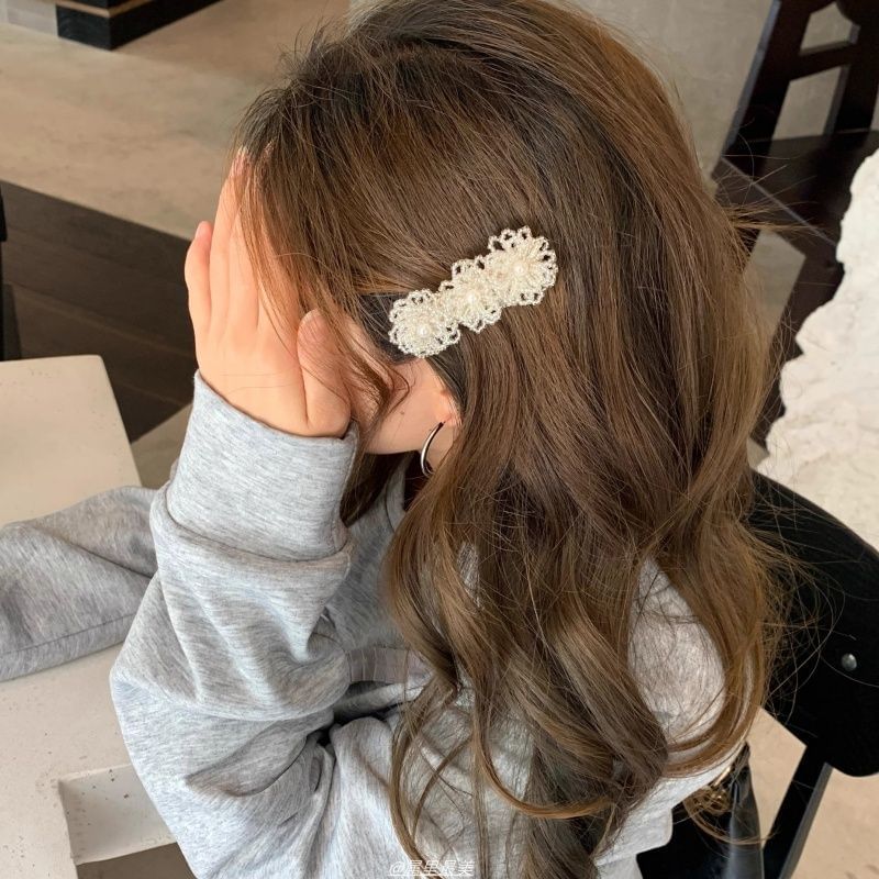 Alloy Clip Hair Floral Crystal Faux Pearl