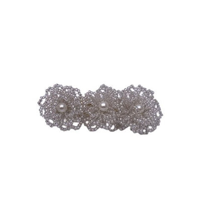 Alloy Clip Hair Floral Crystal Faux Pearl