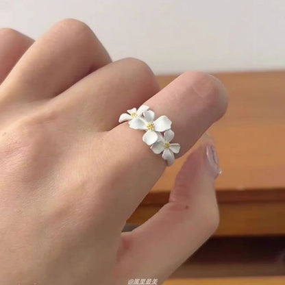 Alloy Ring Floral Open