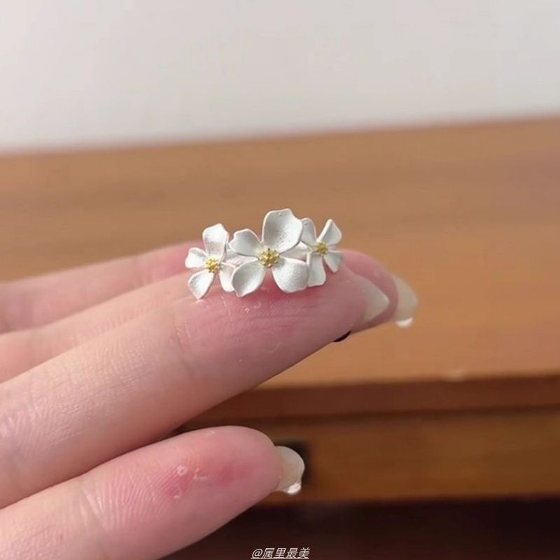 Alloy Ring Floral Open