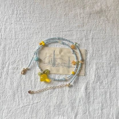 Pendant Necklace Bead Lemon