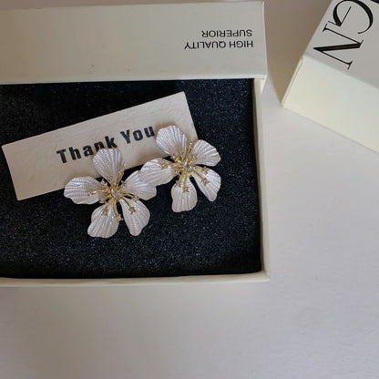 Floral Alloy Statement Earring