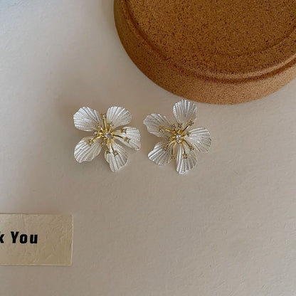 Floral Alloy Statement Earring