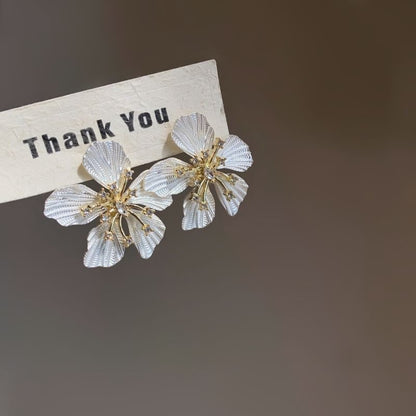 Floral Alloy Statement Earring