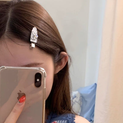 Hair of Clip Bow Rhinestone Cherry / Set 2: Alloy