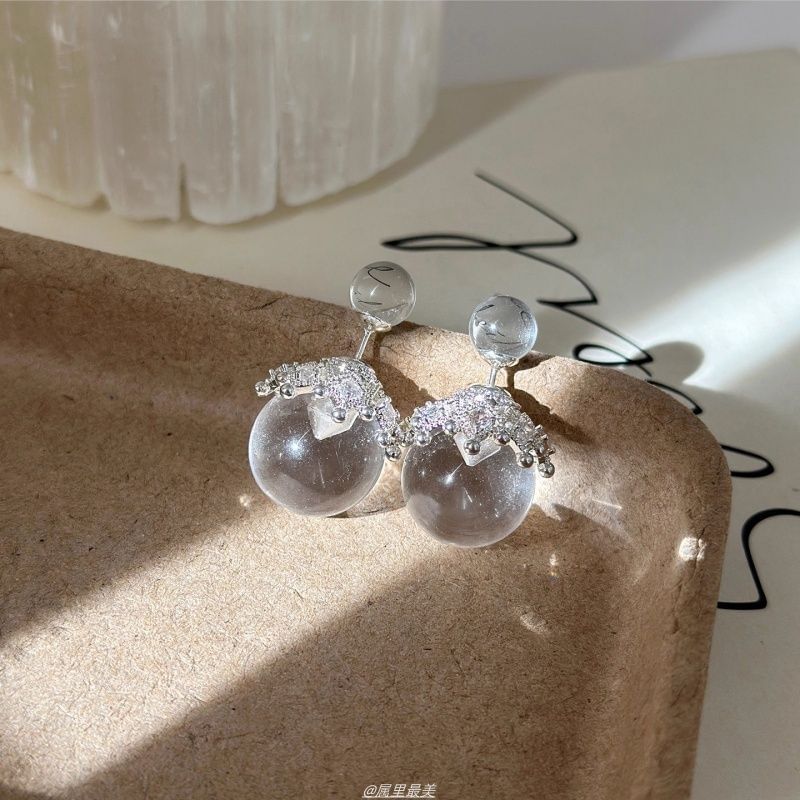 Crown Crystal Bead Jacket Ear Faux