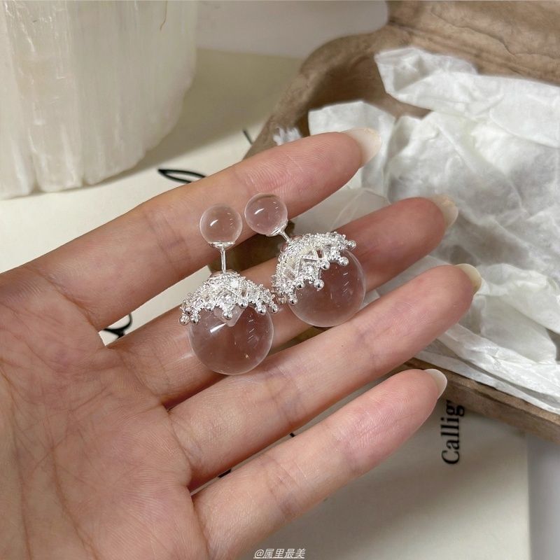 Crown Crystal Bead Jacket Ear Faux