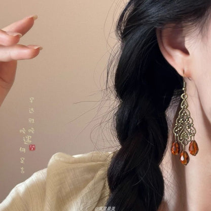 Faux Chandelier Gemstone Alloy Earring