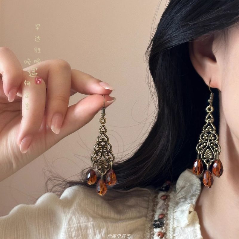 Faux Chandelier Gemstone Alloy Earring
