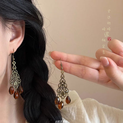 Faux Chandelier Gemstone Alloy Earring