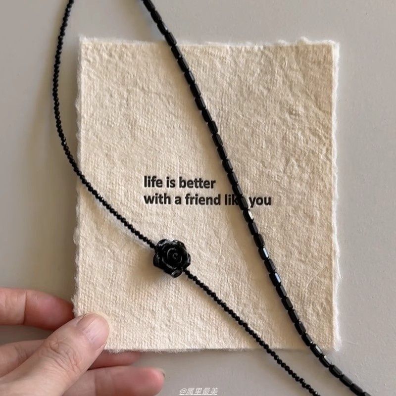 Layered Choker Gemstone Bead Faux