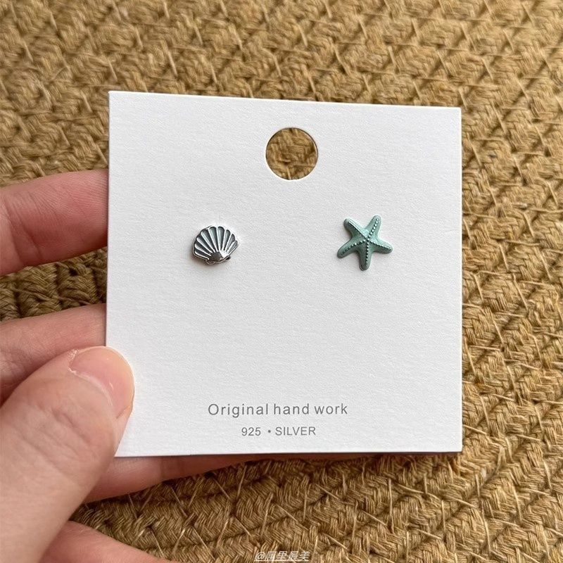 Starfish Stud Alloy Earring Asymmetrical