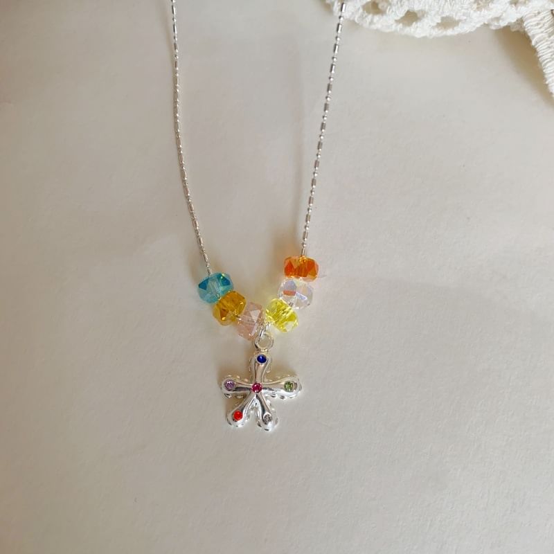 Alloy Pendant Choker Faux Crystal Star