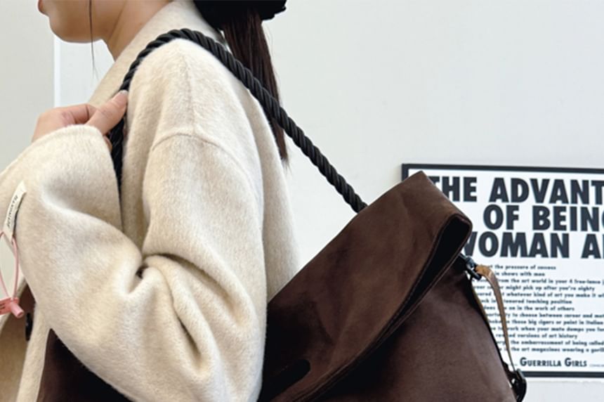 Bag Two Tote Tone Faux Suede