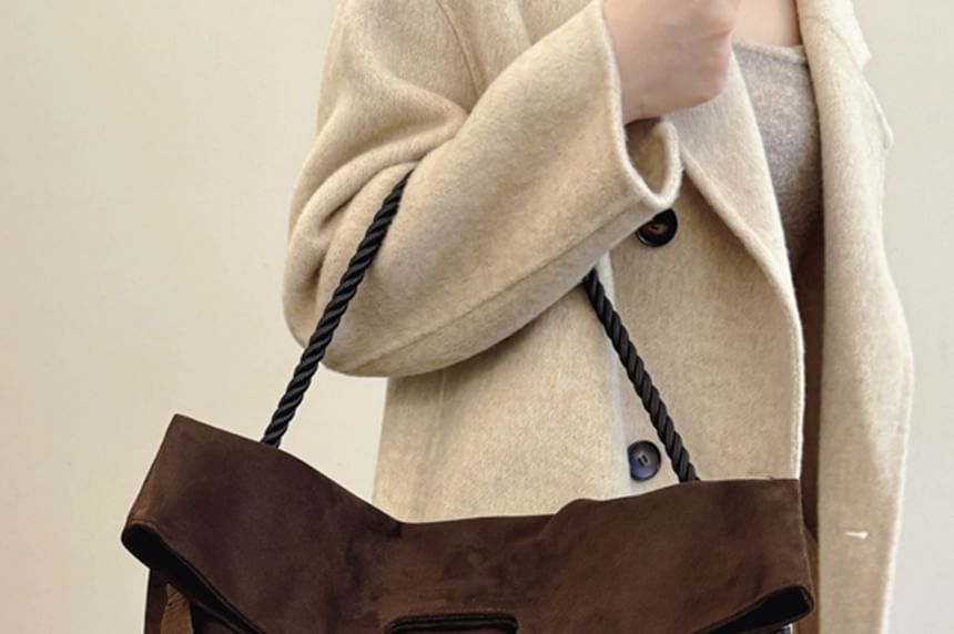 Bag Two Tote Tone Faux Suede