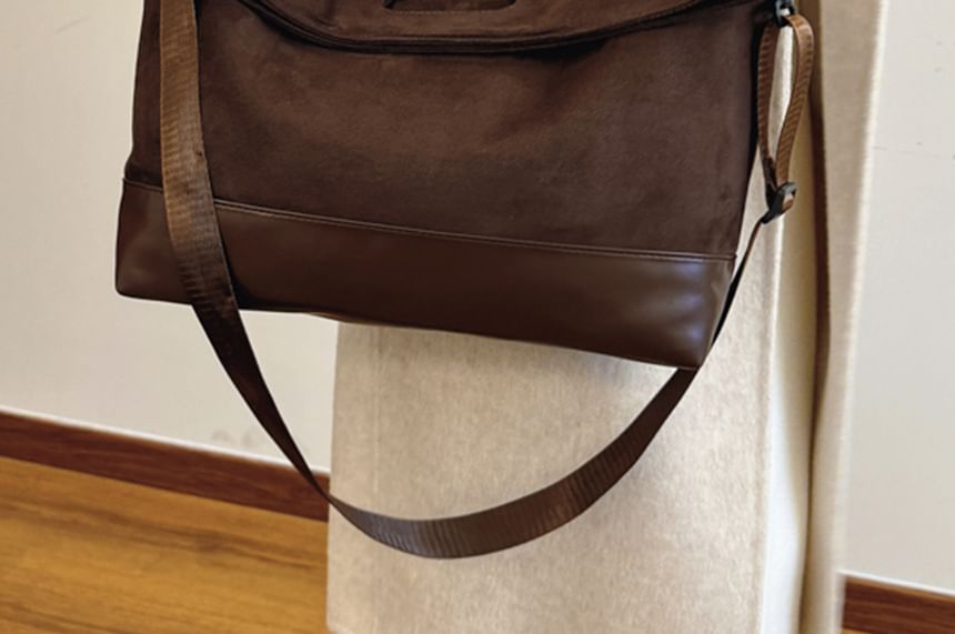 Bag Two Tote Tone Faux Suede