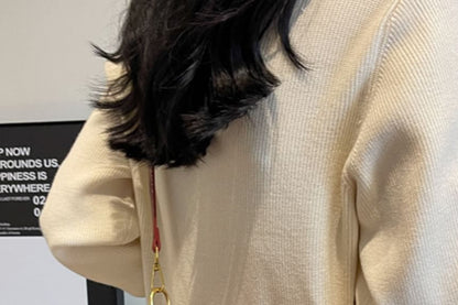 Faux Crossbody Buckled Bag Leather Flap