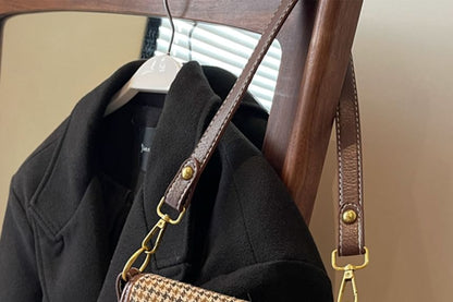 Faux Crossbody Buckled Bag Leather Flap